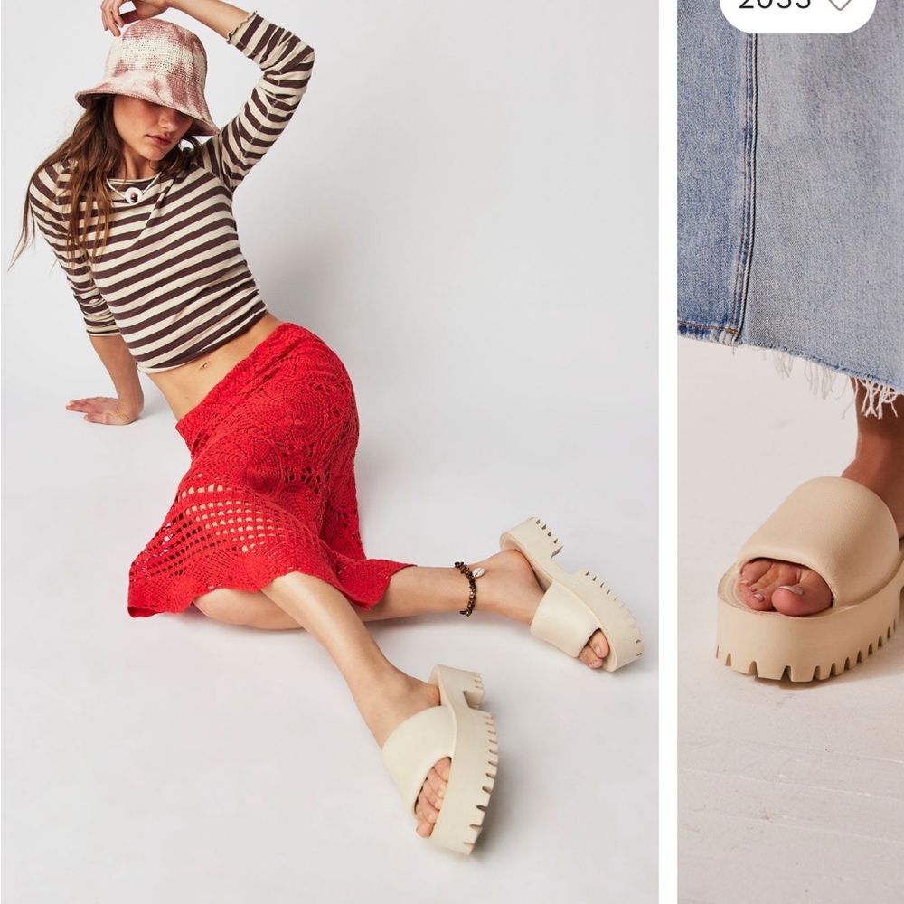 Jeffrey Campbell Bae Platform Slide Sandals New in Box Size 7m
2033